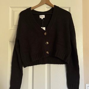 ✨ NWT ✨ Who What Wear Collection, Black Crop Cardigan Size M